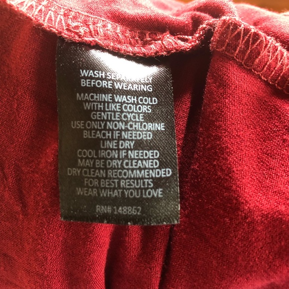 Torrid Plus Size 2 Burgundy Hi/Lo Top-NWT - Picture 6 of 6